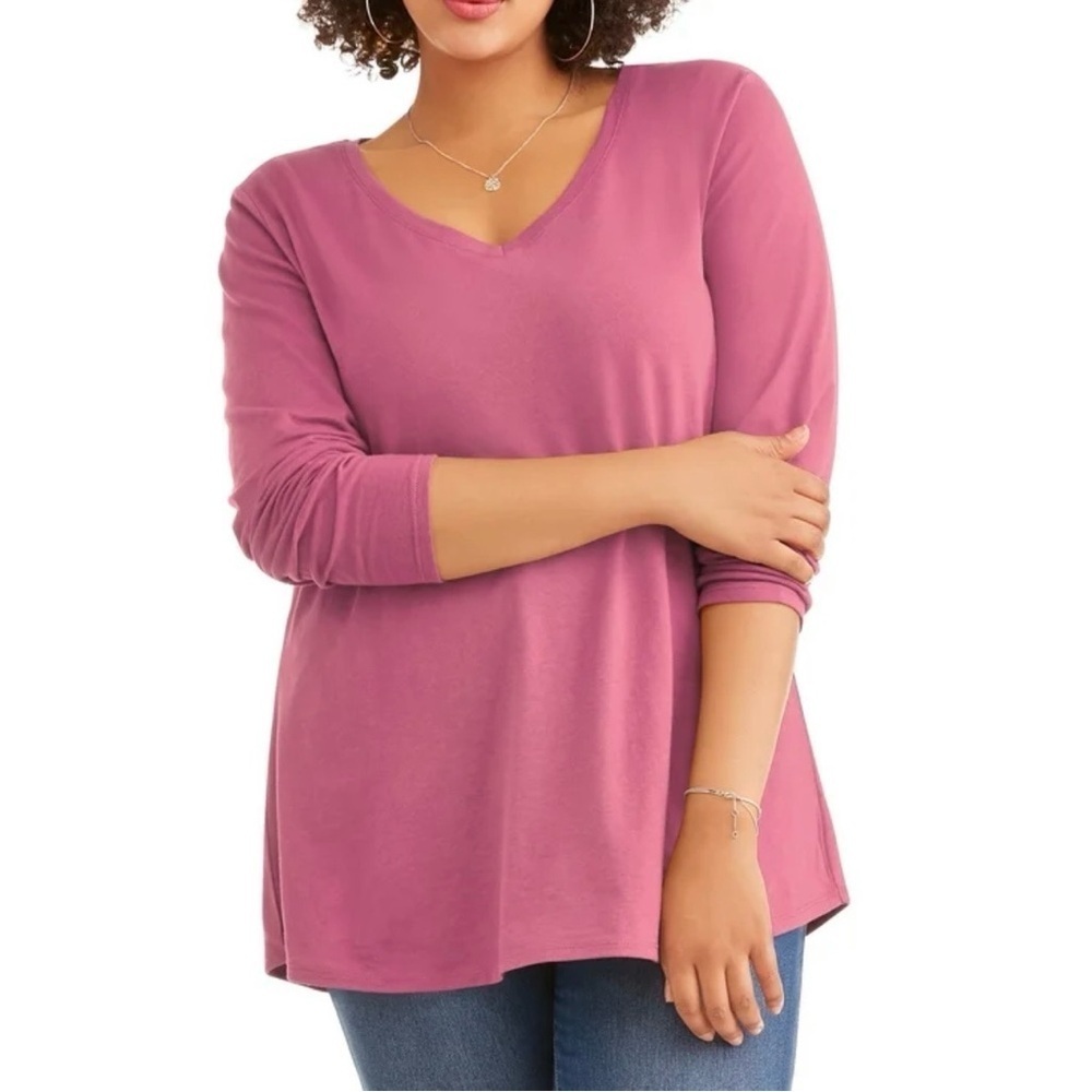 Terra & Sky Women's Rose Long Sleeve Top